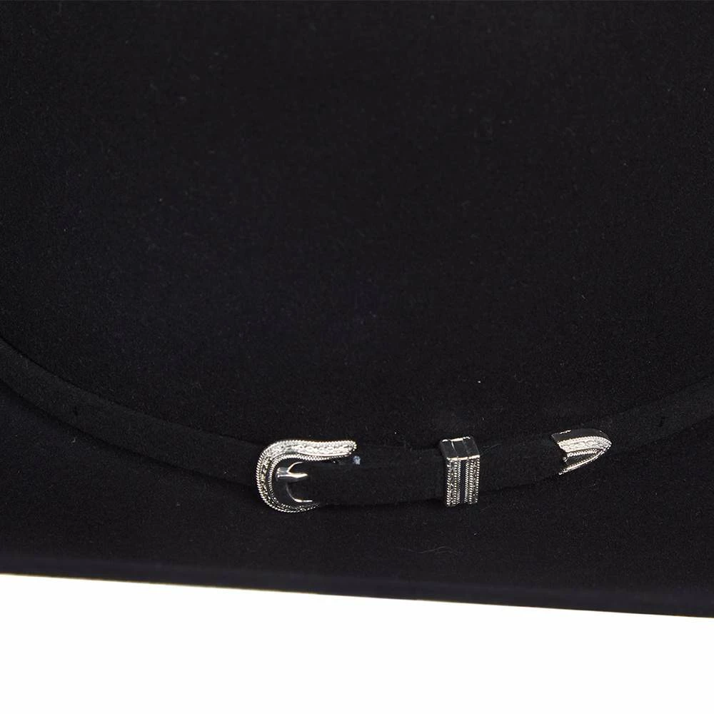 American Hats 7X Black 4 /4in. Brim Open Crown Felt Cowboy Hat 4 American Hats 7X Black 4 /4in. Brim Open Crown Felt Cowboy Hat - Image 2