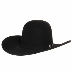 American Hats 7X Black 4 /4in. Brim Open Crown Felt Cowboy Hat 7 American Hats 7X Black 4 /4in. Brim Open Crown Felt Cowboy Hat -NRS World Sales 7XBLKS42 41