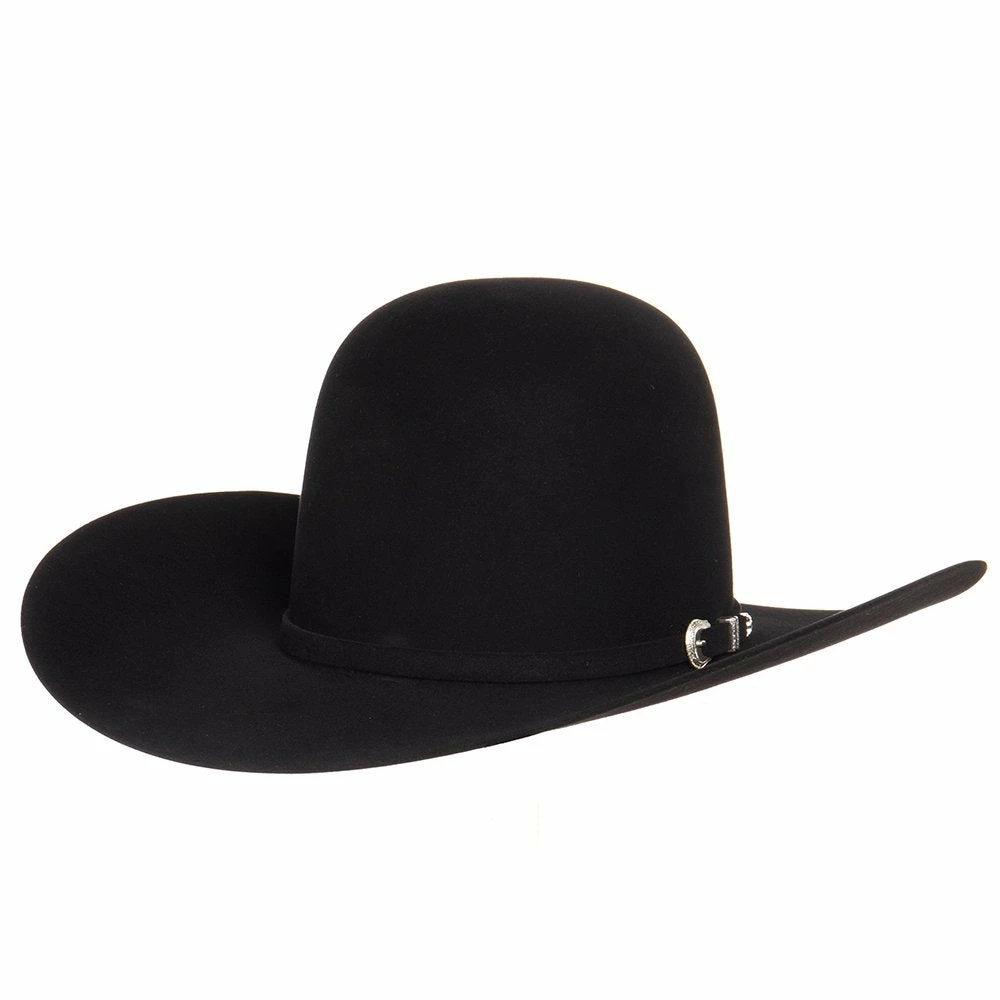 American Hats 7X Black 4 /4in. Brim Open Crown Felt Cowboy Hat 5 American Hats 7X Black 4 /4in. Brim Open Crown Felt Cowboy Hat - Image 3