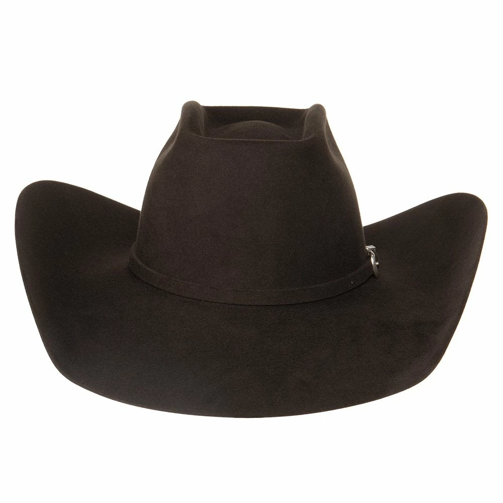 American Hats 7X Chocolate Open Crown 4-1/4 Brim Felt Cowboy Hat - Image 3