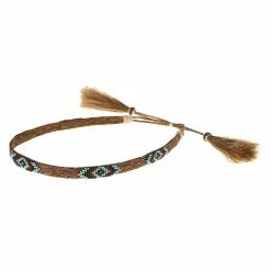 Austin Accent Inc. Horsehair 5 Strand W/Bead Brown Hat Band