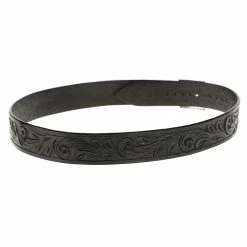 Austin Accent Inc. 1in. Black Leather Scroll W/Buckle Hat Band