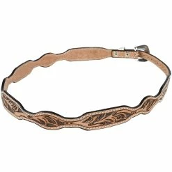 Austin Accent Inc. Natural Leather Scroll W/Buckle Hat Band