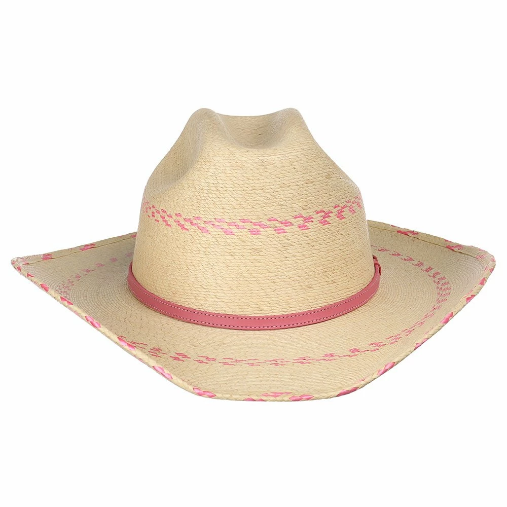 Atwood Hats Pink Pinto Palm Leaf Kid's Hat - Image 2