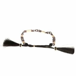 Austin Accent Inc. Bone/Bead W/Tassel Pink/White Hat Band -NRS World Sales BS12BO W 2
