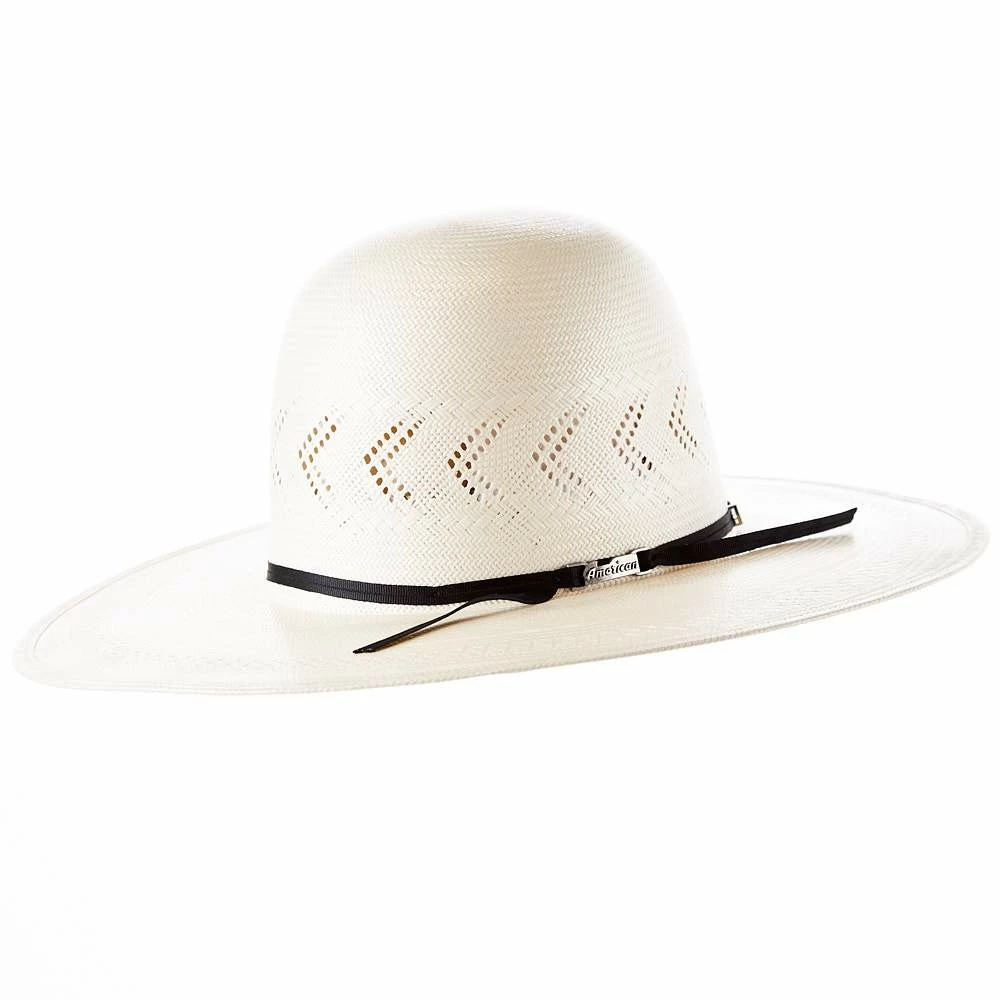 American Hats AHC JC4210 2 Cord Black Band 4 1/4in. Brim Open Crown Straw Cowboy Hat 4 American Hats AHC JC4210 2 Cord Black Band 4 1/4in. Brim Open Crown Straw Cowboy Hat - Image 2