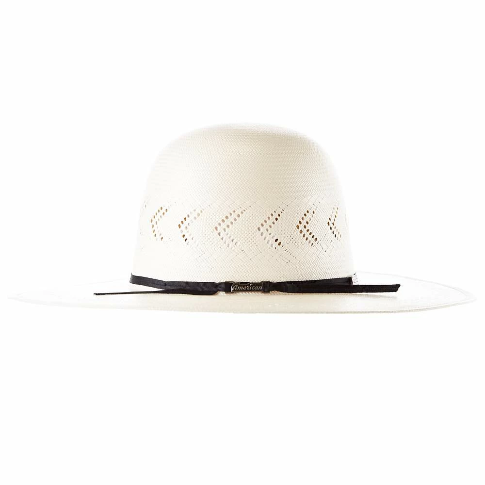 American Hats AHC JC4210 2 Cord Black Band 4 1/4in. Brim Open Crown Straw Cowboy Hat 5 American Hats AHC JC4210 2 Cord Black Band 4 1/4in. Brim Open Crown Straw Cowboy Hat - Image 3