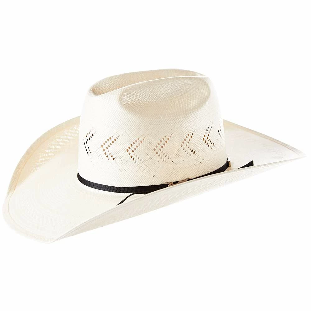 American Hats AHC JC4210 2 Cord Black Band 4 1/4in. Brim Open Crown Straw Cowboy Hat 7 American Hats AHC JC4210 2 Cord Black Band 4 1/4in. Brim Open Crown Straw Cowboy Hat - Image 5