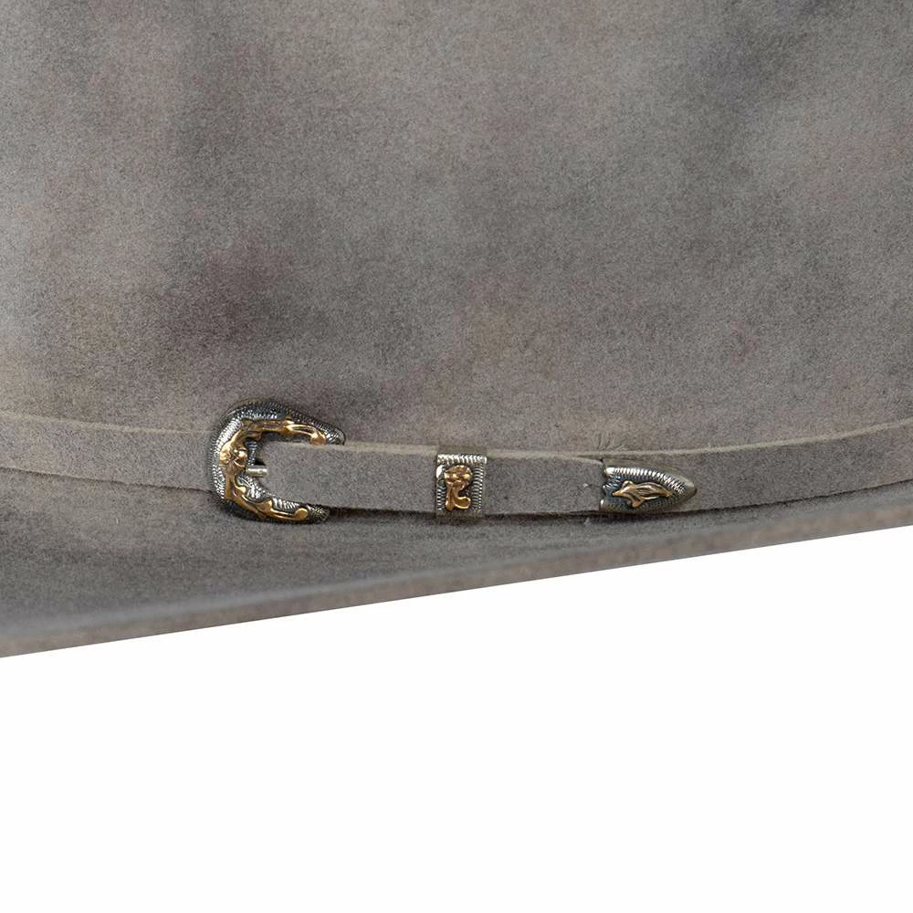 Jw Brooks Custom Hats Dark Smoke 50X 4 1/4in. Brim Open Crown Felt Cowboy Hat - Image 5