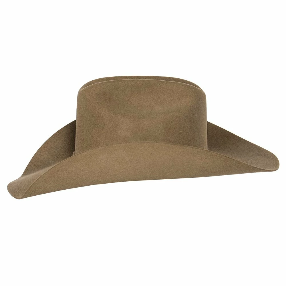 Resistol 6X USTRC Stone 4 /4in. Brim Pre-Creased Felt Cowboy Hat 5 Resistol 6X USTRC Stone 4 /4in. Brim Pre-Creased Felt Cowboy Hat - Image 3
