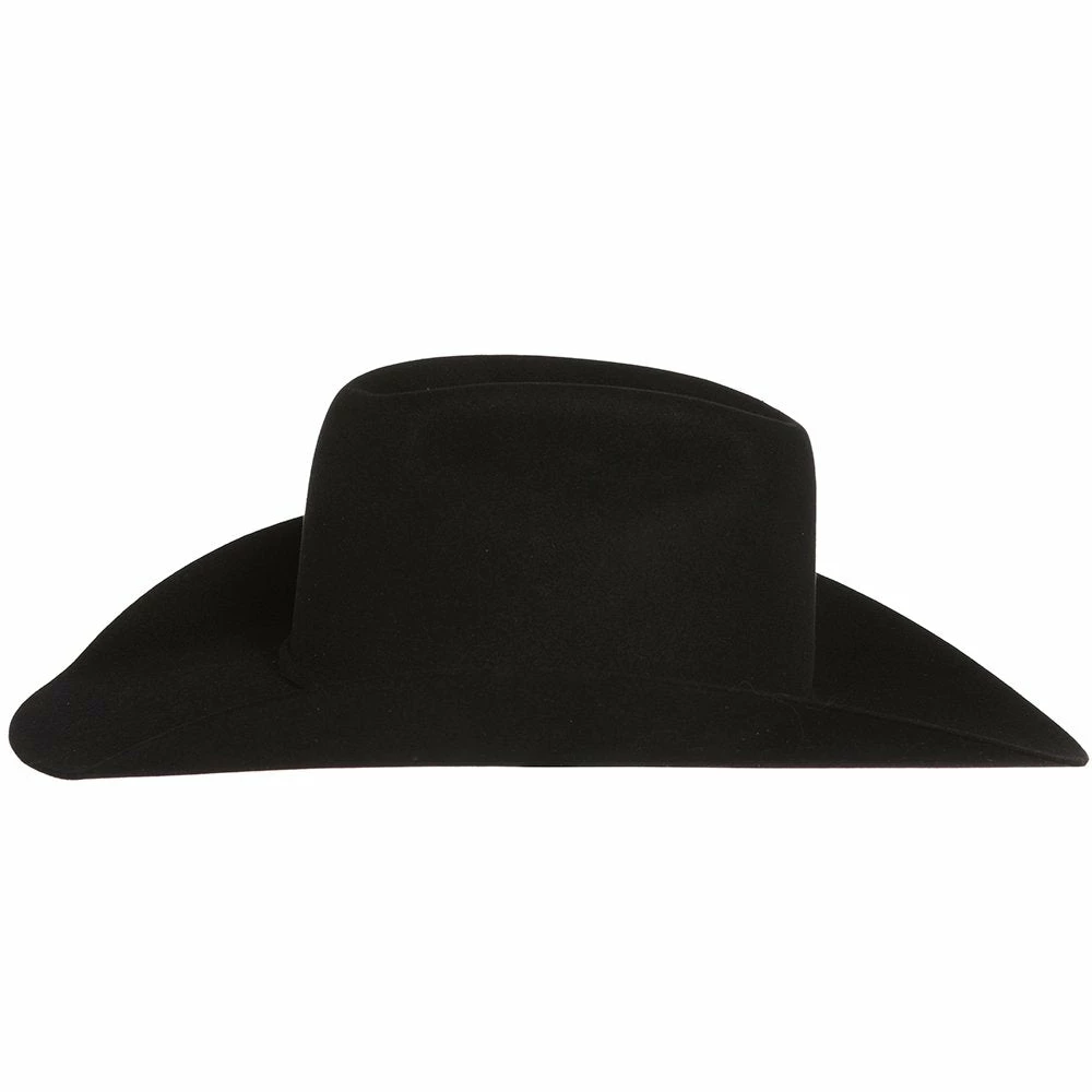 Rodeo King 5X Black Open Crown Felt Cowboy Hat - Image 3
