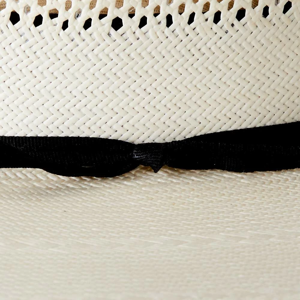 Rodeo King Ivory Double Diamond Open Crown 4 1/2in. Brim Straw Cowboy Hat 4 Rodeo King Ivory Double Diamond Open Crown 4 1/2in. Brim Straw Cowboy Hat - Image 2