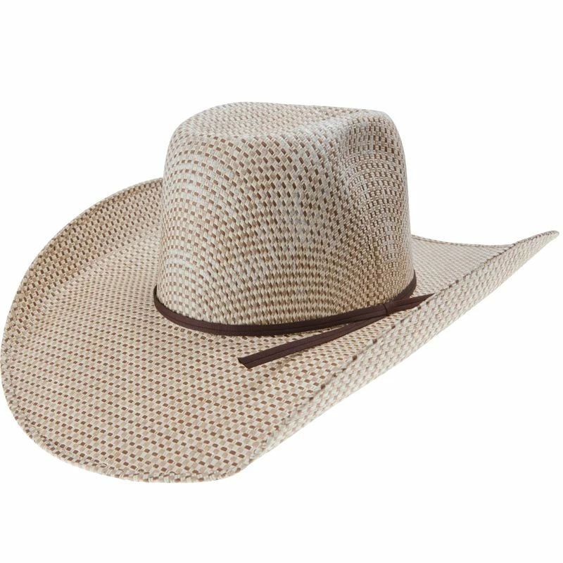 Rodeo King 3 Tone Open Crown 5in. Brim Straw Cowboy Hat - Image 2