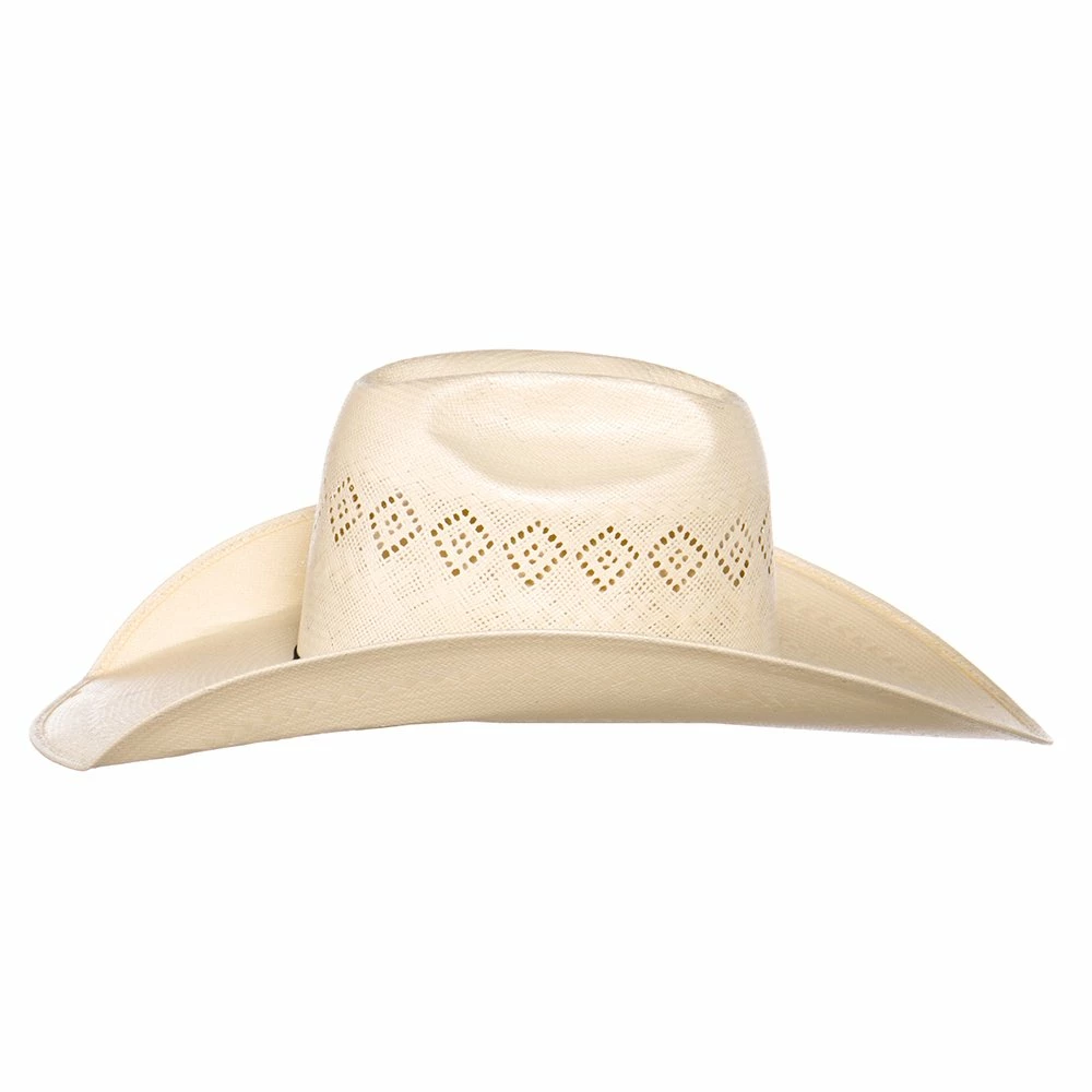 Rodeo King 24K Shantung Diamond 4 1/2in. Brim Open Crown Straw Hat - Image 3