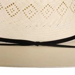 Rodeo King 24K Shantung Diamond 5in. Brim Open Crown Straw Hat -NRS World Sales RK309 33