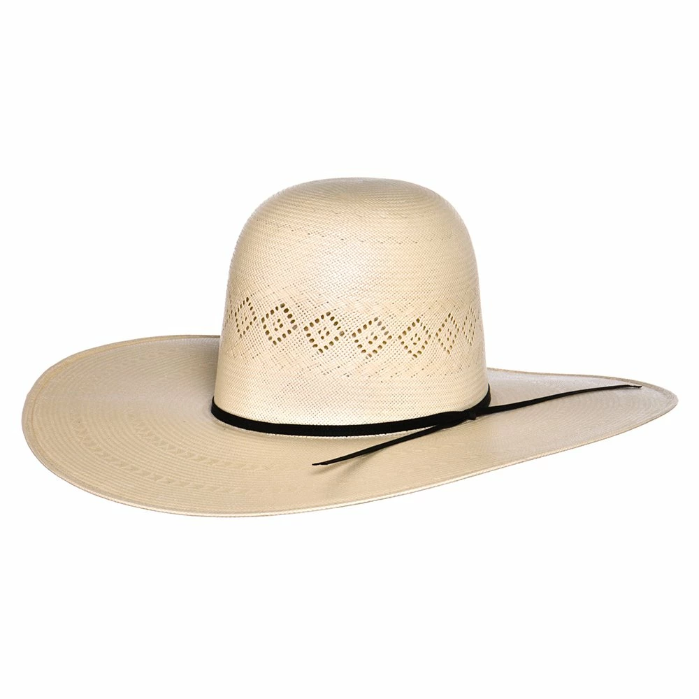 Rodeo King 24K Shantung Diamond 4 1/2in. Brim Open Crown Straw Hat - Image 5