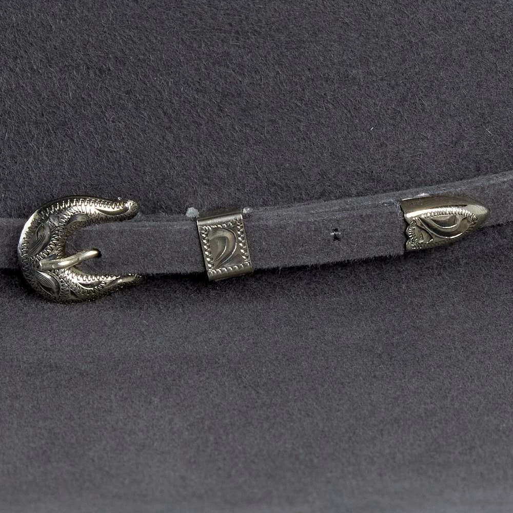 Rodeo King 10X Slate 4 1/2in. Self Band Open Crown Felt Cowboy Hat - Image 2