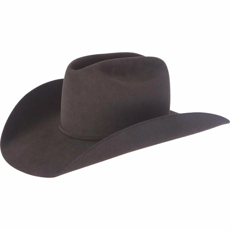Rodeo King 7X Black Open Crown Felt Cowboy Hat 4 Rodeo King 7X Black Open Crown Felt Cowboy Hat - Image 2
