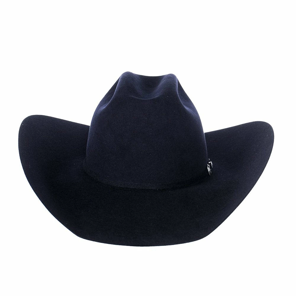 Rodeo King 7X Navy 4 1/2in. Brim Open Crown Self Band Felt Cowboy Hat 5 Rodeo King 7X Navy 4 1/2in. Brim Open Crown Self Band Felt Cowboy Hat - Image 3