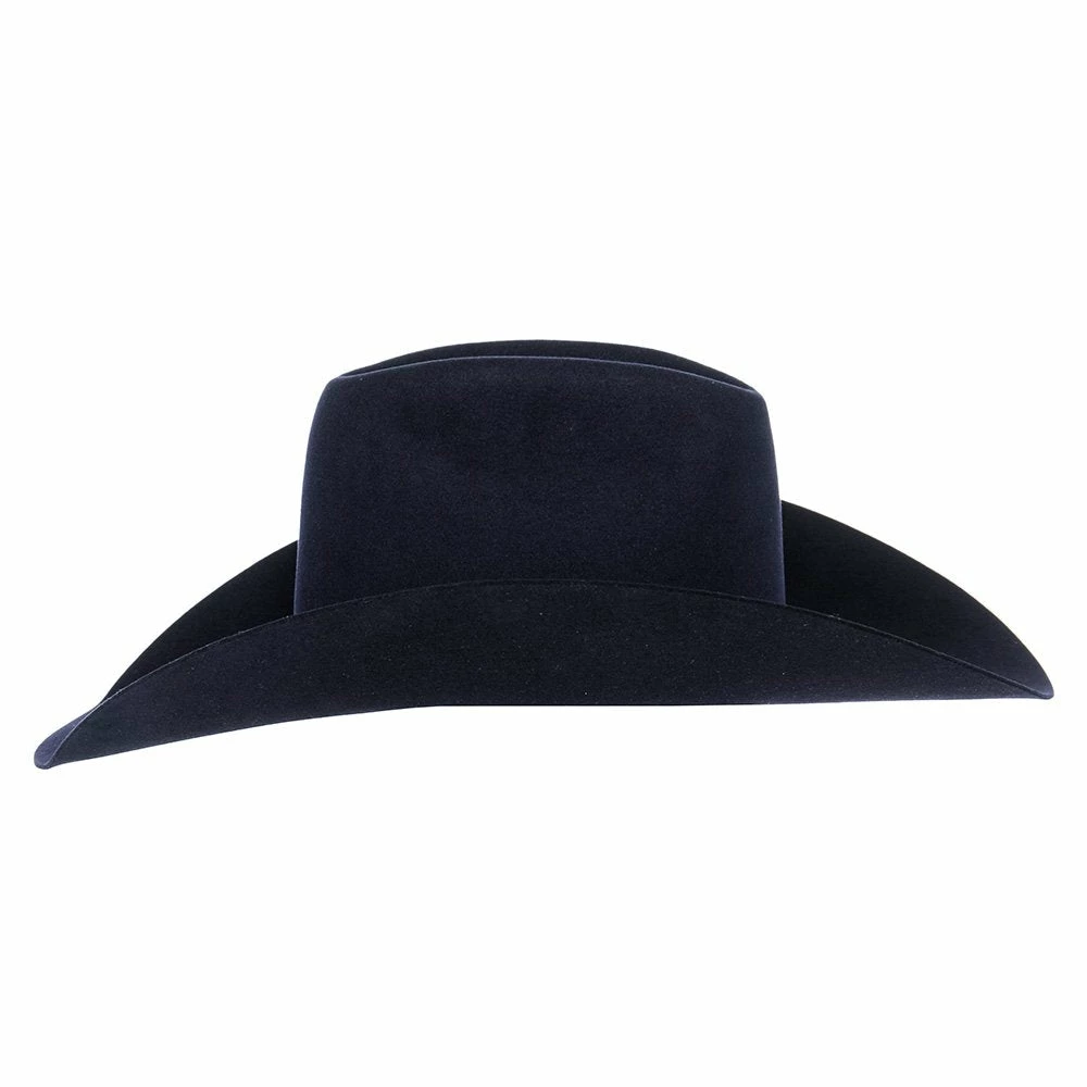 Rodeo King 7X Navy 4 1/2in. Brim Open Crown Self Band Felt Cowboy Hat 6 Rodeo King 7X Navy 4 1/2in. Brim Open Crown Self Band Felt Cowboy Hat - Image 4