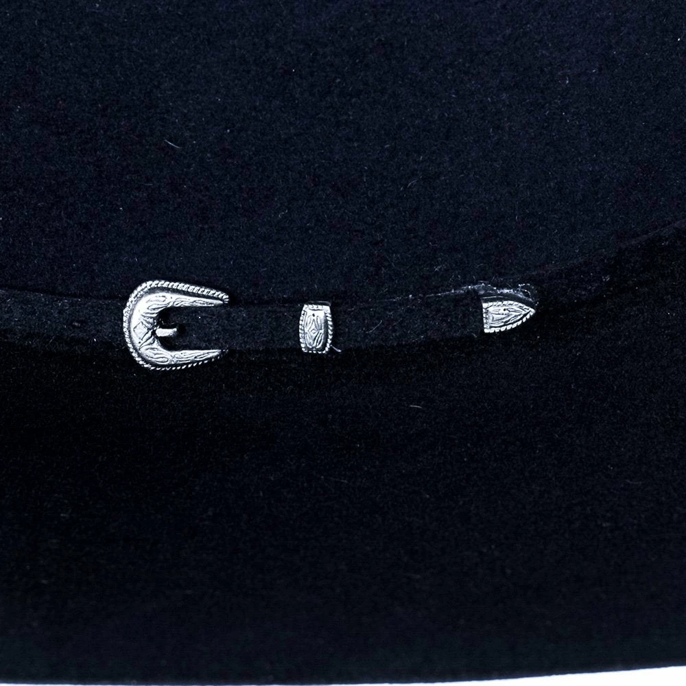 Rodeo King 7X Navy 4 1/2in. Brim Open Crown Self Band Felt Cowboy Hat 7 Rodeo King 7X Navy 4 1/2in. Brim Open Crown Self Band Felt Cowboy Hat - Image 5