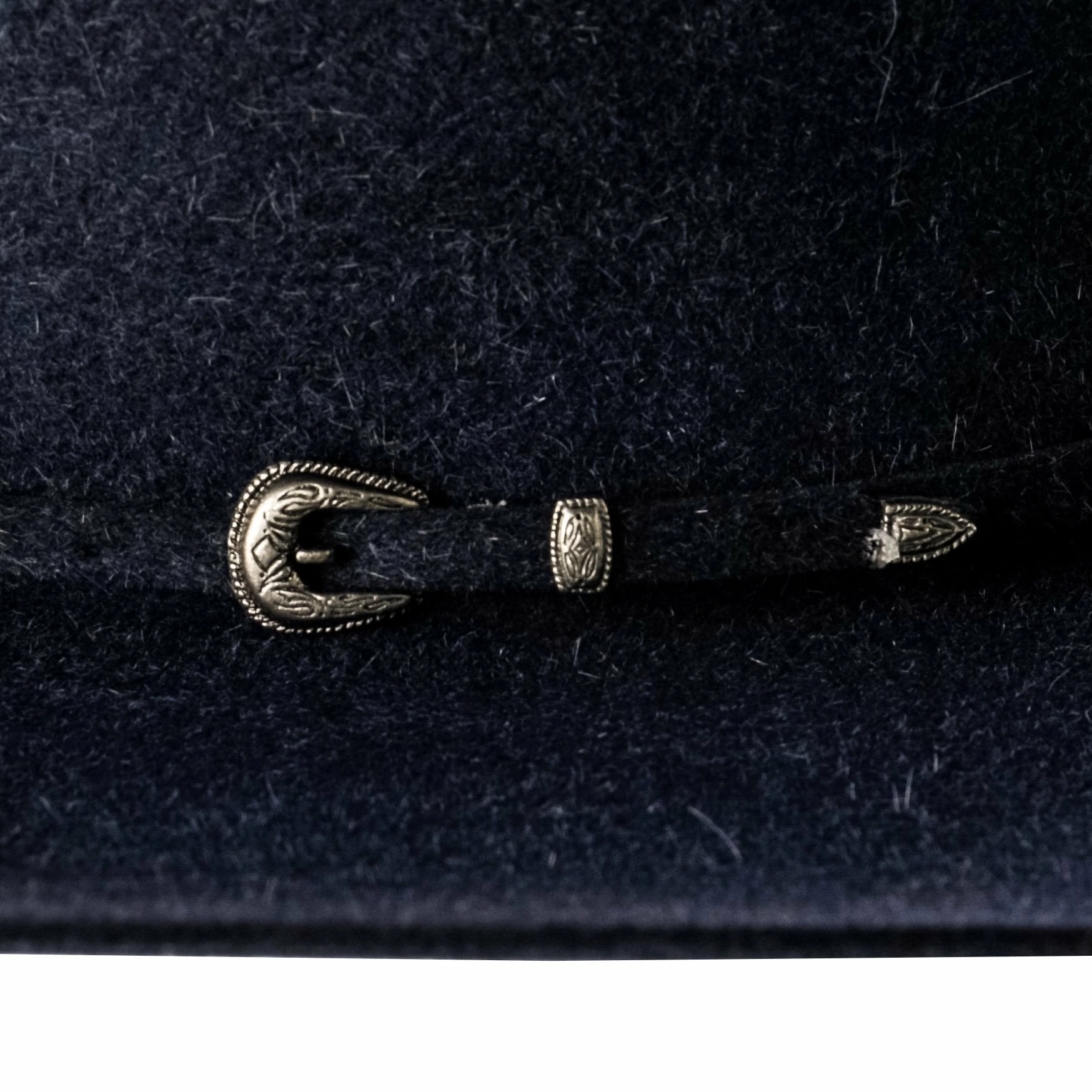 Rodeo King 7X Denim 4 1/2in. Brim Open Crown Self Band Felt Cowboy Hat - Image 3