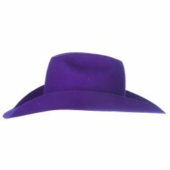 Rodeo King 7X Purple Self Band 4 1/4in. Brim Open Crown Felt Cowboy Hat -NRS World Sales RK457 5