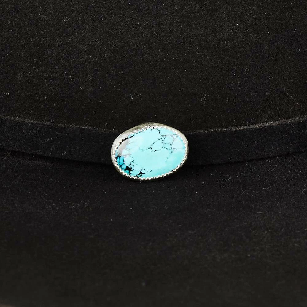T5 Silver Turquoise Hat Slide 6 T5 Silver Turquoise Hat Slide - Image 4