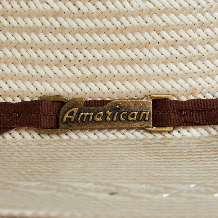 American Hats Tuf Cooper Collection 20 Star Ivory-Tan Fancy Weave 4-1/4in. Brim Straw Cowboy Hat 6 American Hats Tuf Cooper Collection 20 Star Ivory-Tan Fancy Weave 4-1/4in. Brim Straw Cowboy Hat - Image 4